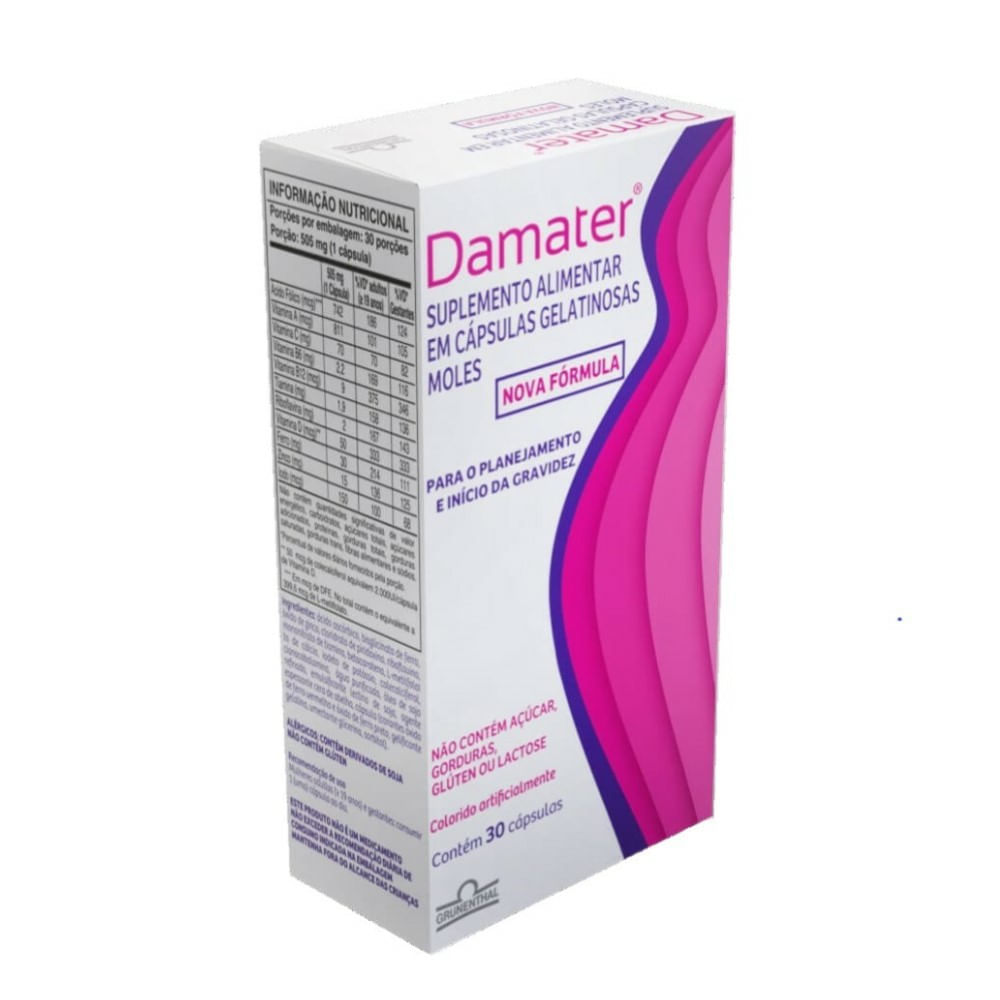 Suplemento Alimentar Damater 30 Cápsulas