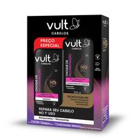 Kit Vult Cabelos Choque de Reconstrução Shampoo 200ml + Condicionador 200ml