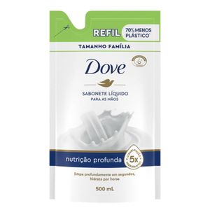 Sabonete Líquido Para As Mãos Dove Nutrição Profunda Refil 500ml