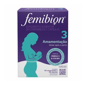 Suplemento Alimentar Femibion 3 com 28 Comprimidos e 28 Cápsulas