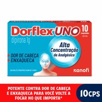 Dorflex Uno Para Enxaqueca Dipirona 1g - 10 comprimidos