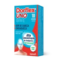 Analgésico Dorflex Uno Dipirona 1g Enxaqueca 10 Comprimidos Efervescentes