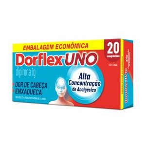 Dorflex Uno Para Enxaqueca Dipirona 1g 20 comprimidos