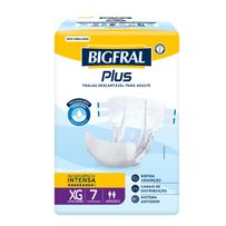 Fralda Adulto Bigfral Plus XG Unissex 7 Unidades