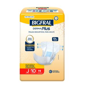 Fralda Descartável Bigfral Derma Plus Juvenil 10 Unidades
