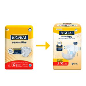 Fralda Descartável Bigfral Derma Plus Juvenil 10 Unidades