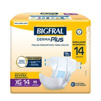Fralda Adulto Bigfral Derma Plus Econômica XG Unissex 14 Unidades