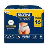 Roupa Íntima Bigfral Derma Plus G/XG Unissex 16 Unidades