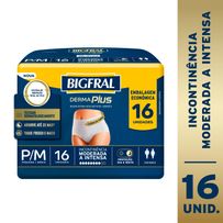 Roupa Íntima Bigfral Derma Plus P/M Unissex 16 Unidades