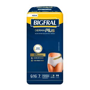 Roupa Íntima Bigfral Derma Plus G/XG 7 Unidades