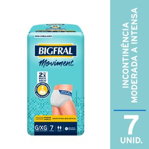 Roupa Íntima Bigfral Moviment G/XG 7 Unidades