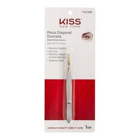 Pinça Kiss New York Ponta Diagonal Dourada Premium 1 Unidade