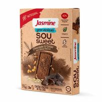 Biscoito com Cereais Jasmine Sou Sweet Zero Açúcar Chocolate com Gotas 75g