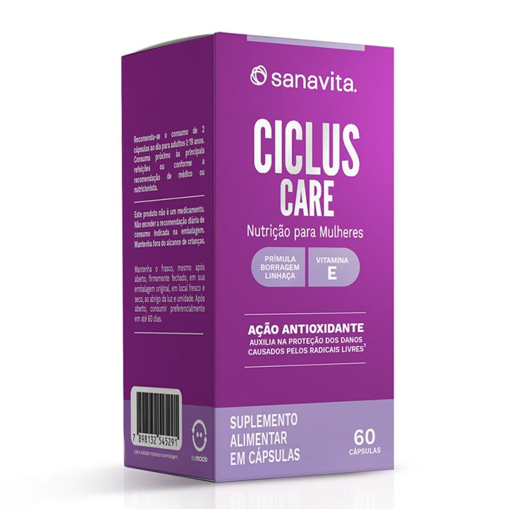 Suplemento Alimentar Sanavita Ciclus Care 60 Cápsulas