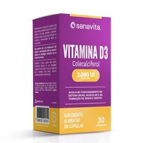 Suplemento Alimentar Sanavita Vitamina D3 30 Cápsulas