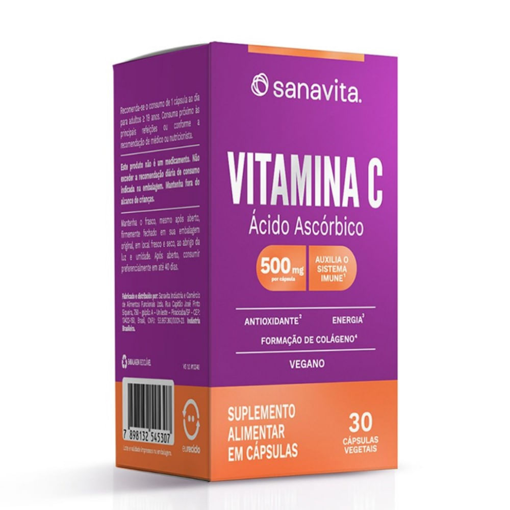 Suplemento Alimentar Sanavita Vitamina C 30 Cápsulas