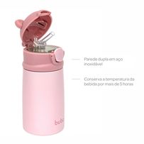 Copo Térmico Parede Dupla Buba Ursinho Rosa +36 Meses 1 Unidade