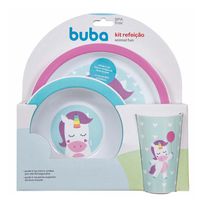 Kit Refeição Animal Buba Fun Unicórnio +6 Meses 1 Unidade