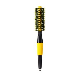 Escova de Cabelo Dunya Prof Térmica Nylon 15mm com Hairpick Cabo Plástico Preto/Amarelo REF2015A 1 Unidade
