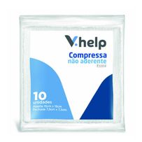 Compressa Estéril Não aderente V.Help 7,5cm X 7,5CM 10 Unidades