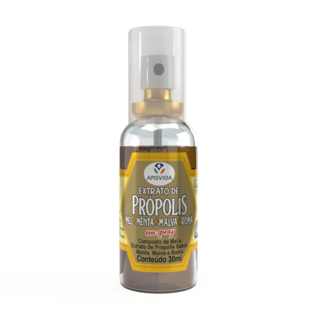 Extrato de Própolis Apisvida Menta e Romã Spray 30ml