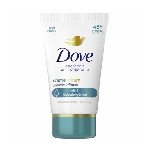 Desodorante Antitranspirante Dove Creme Sérum Previne Irritação 50g
