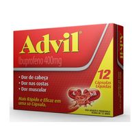Advil Ibuprofeno 400mg 12 Cápsulas