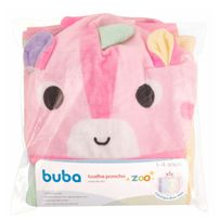 Toalha Poncho Buba Zoo Unicórnio +12 Meses 1 Unidade