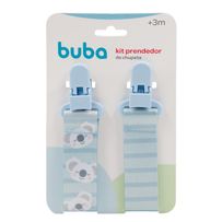 Prendedor de Chupeta Coala Buba +3 Meses Azul 2 Unidades