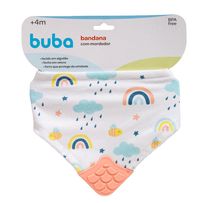 Bandana com Mordedor Buba Arco-íris e Abelha +4 Meses 1 Unidade