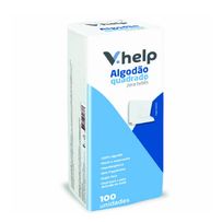 Algodão Quadrado Para Bebê V.Help 100 Unidades