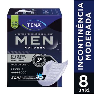 Protetor Tena Men Noturno Masculino Level 3 - 8 Unidades