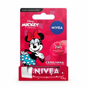 Hidratante Labial Nivea Cereja Shine Edição Limitada Minnie Disney Mickey e Amigos 4,8g