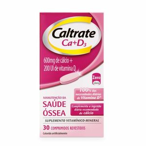 Suplemento de Cálcio e Vitamina D Caltrate 600 + D200UI 30 comprimidos