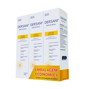 Loção Oleosa Original Dersani 3 Unidades de 200ml Cada
