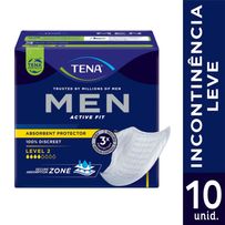 Absorvente Protetor Masculino Tena Men Active Fit 10 Unidades