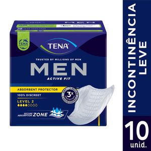 Absorvente Protetor Masculino Tena Men Active Fit 10 Unidades
