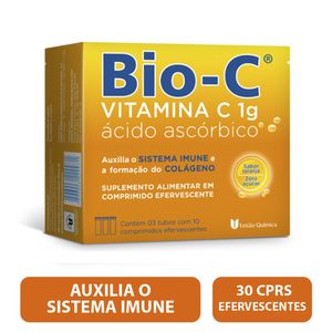 Bio C 1g Sabor Laranja 30 Comprimidos Efervescentes