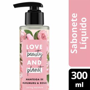 Sabonete Líquido Love Beauty And Planet Caring Moisture Manteiga de Murumuru & Rosas 300ml