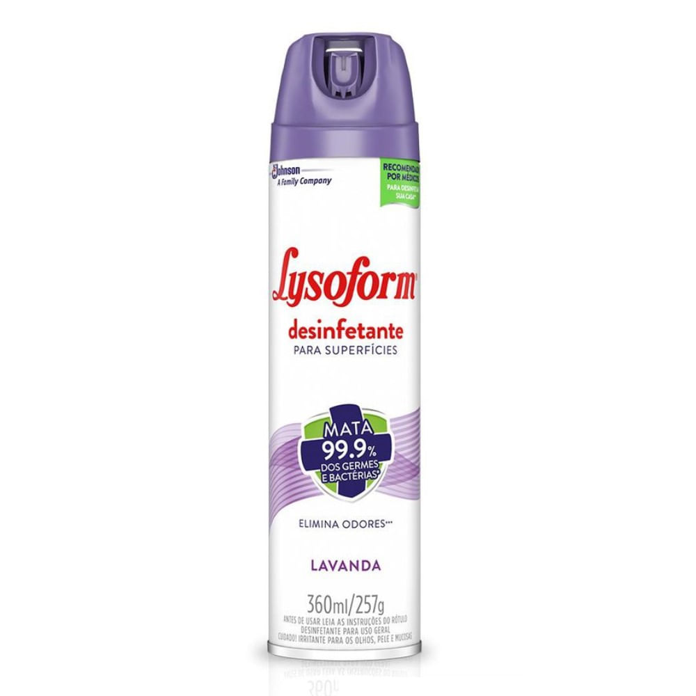 Desinfetante Lysoform Aerosol Lavanda 360ml
