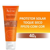 Protetor Solar Avène Toque Seco Emulsão Com Cor Fps70 40g