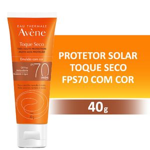 Protetor Solar Avène Toque Seco Emulsão Com Cor Fps70 40g