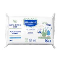 Toalhas de Algodão Mustela a Base de Água 60 Unidades