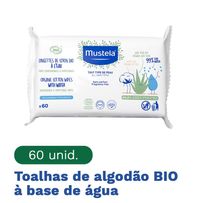 Toalhas de Algodão Mustela a Base de Água 60 Unidades