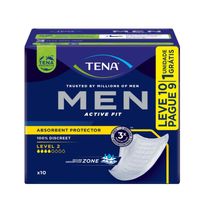 Absorvente Protetor Masculino Tena Men Active Fit Level 2 Médio 10 Unidades