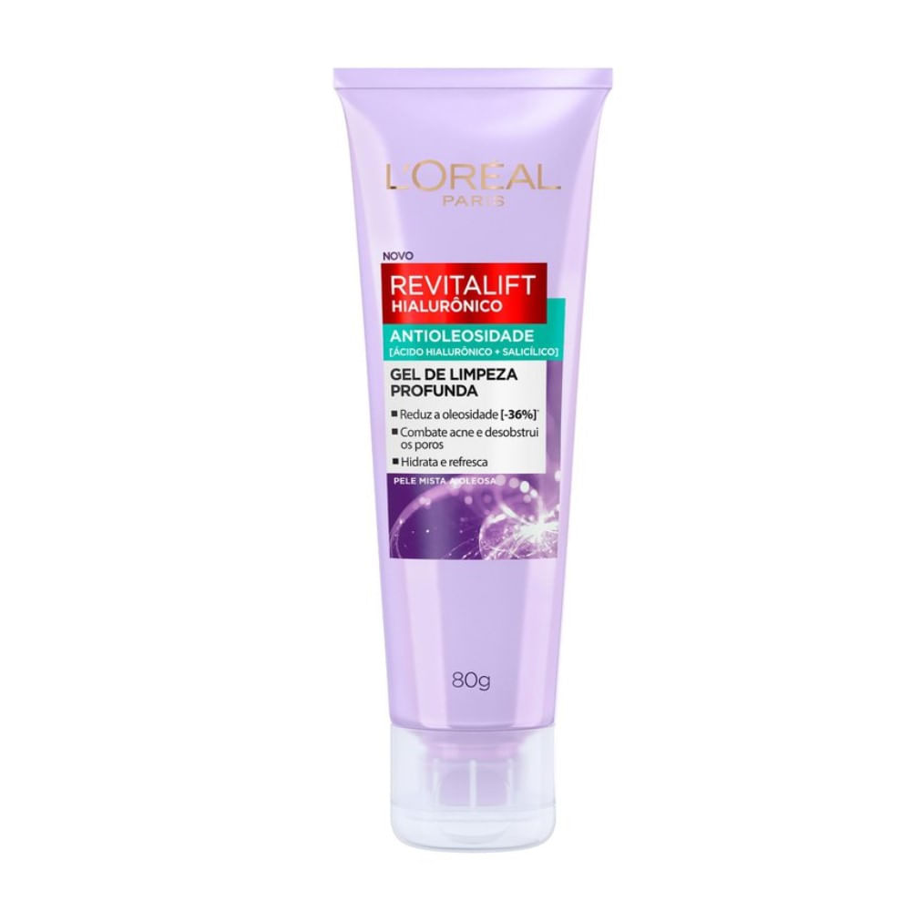 Gel De Limpeza Profunda L'Oréal Paris Revitalift Hialurônico Antioleosidade 80g