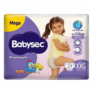 Fralda BabySec Galinha Pintadinha Premium Xxg 24 Unidades