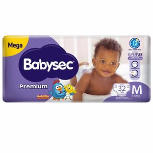 Fralda BabySec Galinha Pintadinha Premium M 32 Unidades