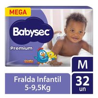 Fralda BabySec Galinha Pintadinha Premium M 32 Unidades