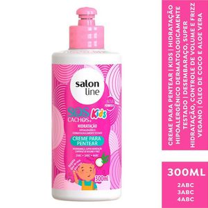 Creme Para Pentear Salon Line S.O.S Kids Cachos Hidratação 300ml